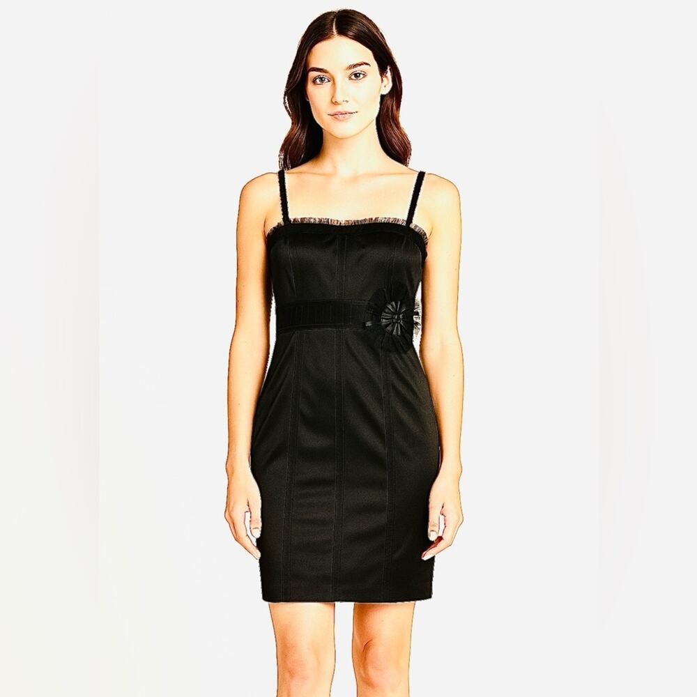 White House Black Market Black Satin Cocktail Dress – Size 00‎ – NWT – Fall 2010